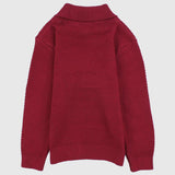 Plain Long-Sleeved Knit High-Collar Pullover - Ourkids - Faf Kids