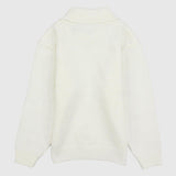 Plain Long-Sleeved Knit High-Collar Pullover - Ourkids - Faf Kids