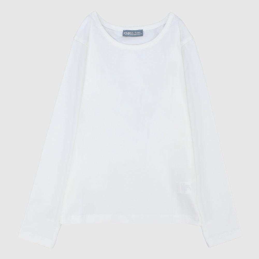 Plain Long-Sleeved T-Shirt - Ourkids - Pompelo