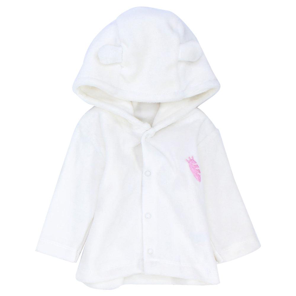 Plain Long-Sleeved Velvet Hooded Pajama - Ourkids - Ourkids
