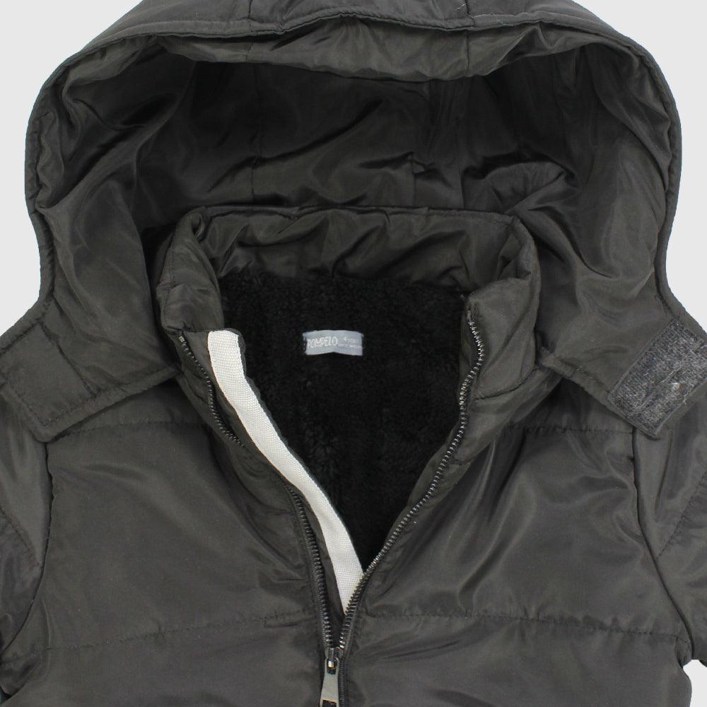 Plain Long-Sleeved Waterproof Hooded Jacket - Ourkids - Pompelo