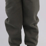 Plain Olive Green Fleeced Sweatpants - Ourkids - Playmore