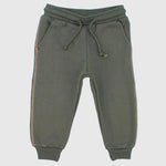 Plain Olive Green Fleeced Sweatpants - Ourkids - Playmore