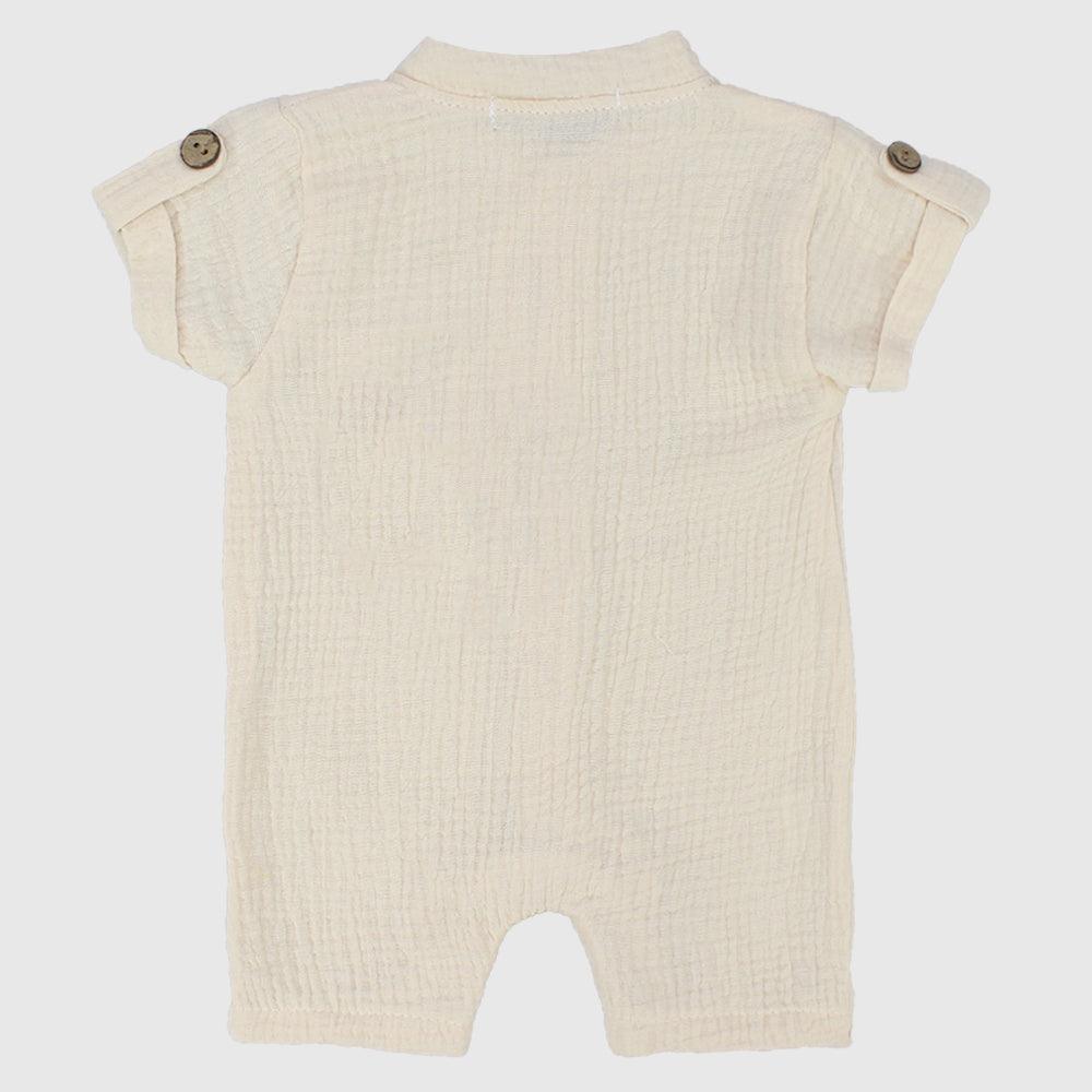 Plain Short-Sleeved Romper - Ourkids - Berceau