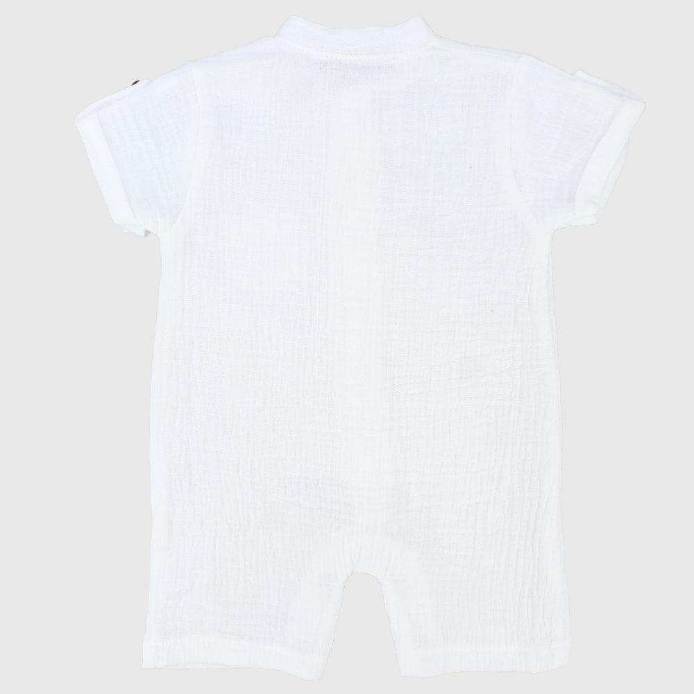 Plain Short-Sleeved Romper - Ourkids - Berceau