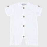 Plain Short-Sleeved Romper - Ourkids - Berceau