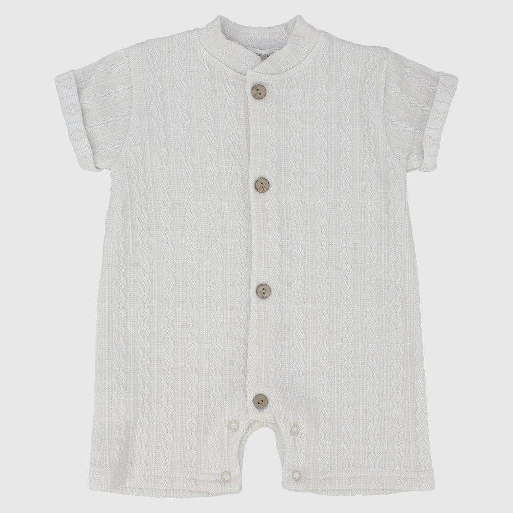 Plain Short-Sleeved Romper - Ourkids - Berceau