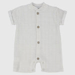 Plain Short-Sleeved Romper - Ourkids - Berceau