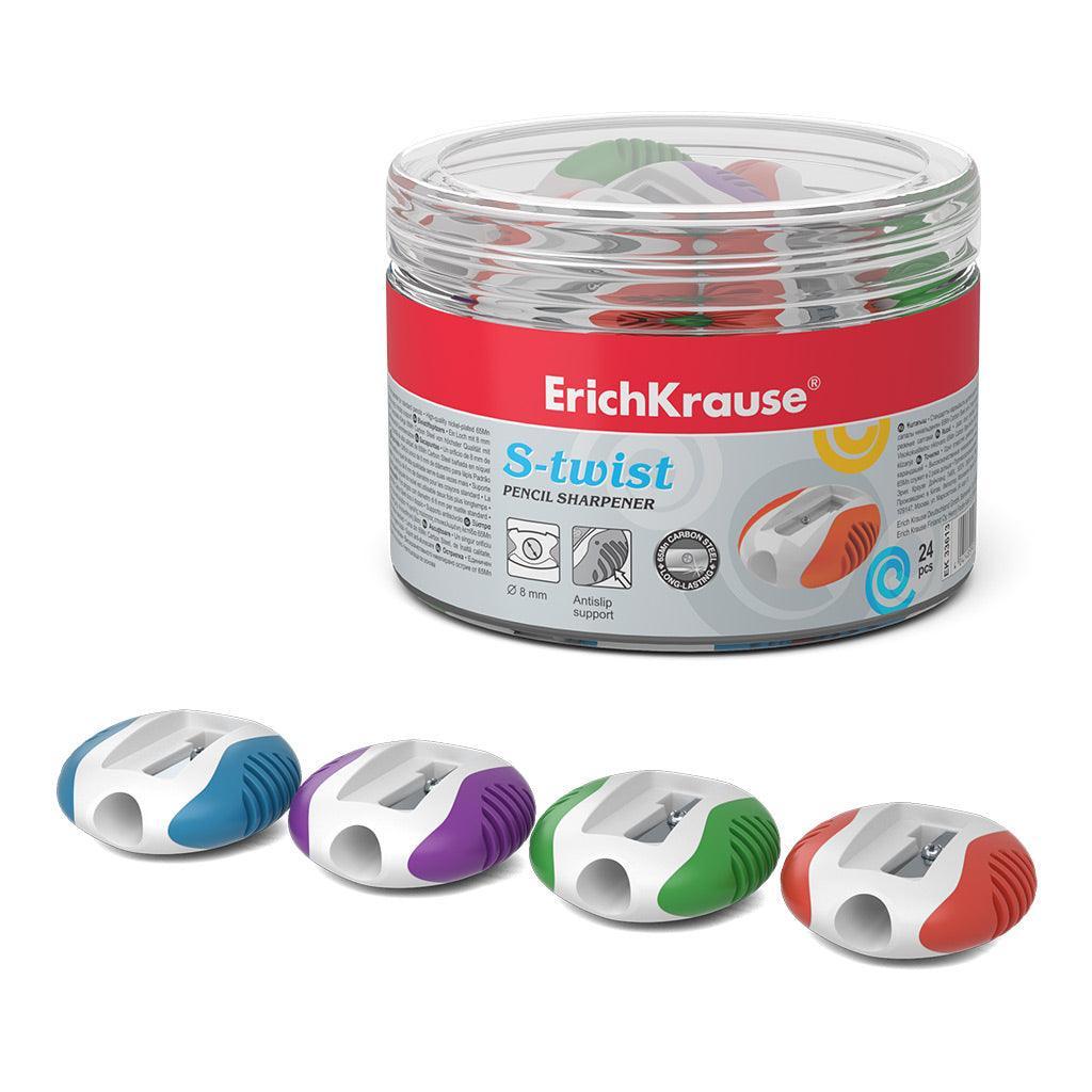 Plastic sharpener ErichKrauseÂ® S-twist, color: assorted - Ourkids - Erich Krause