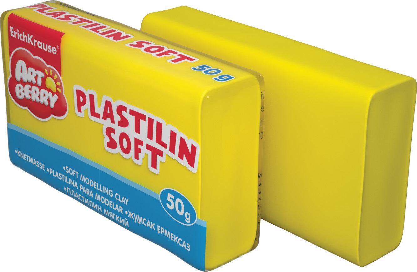 Plasticine Artberry 50g yellow, individual package - Ourkids - Erich Krause