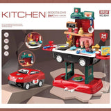 Play kitchen for children with utensils and kitchen accessories, 34 items in a set - Ourkids - Bowa