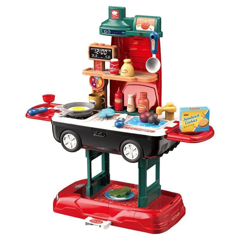 Play kitchen for children with utensils and kitchen accessories, 34 items in a set - Ourkids - Bowa