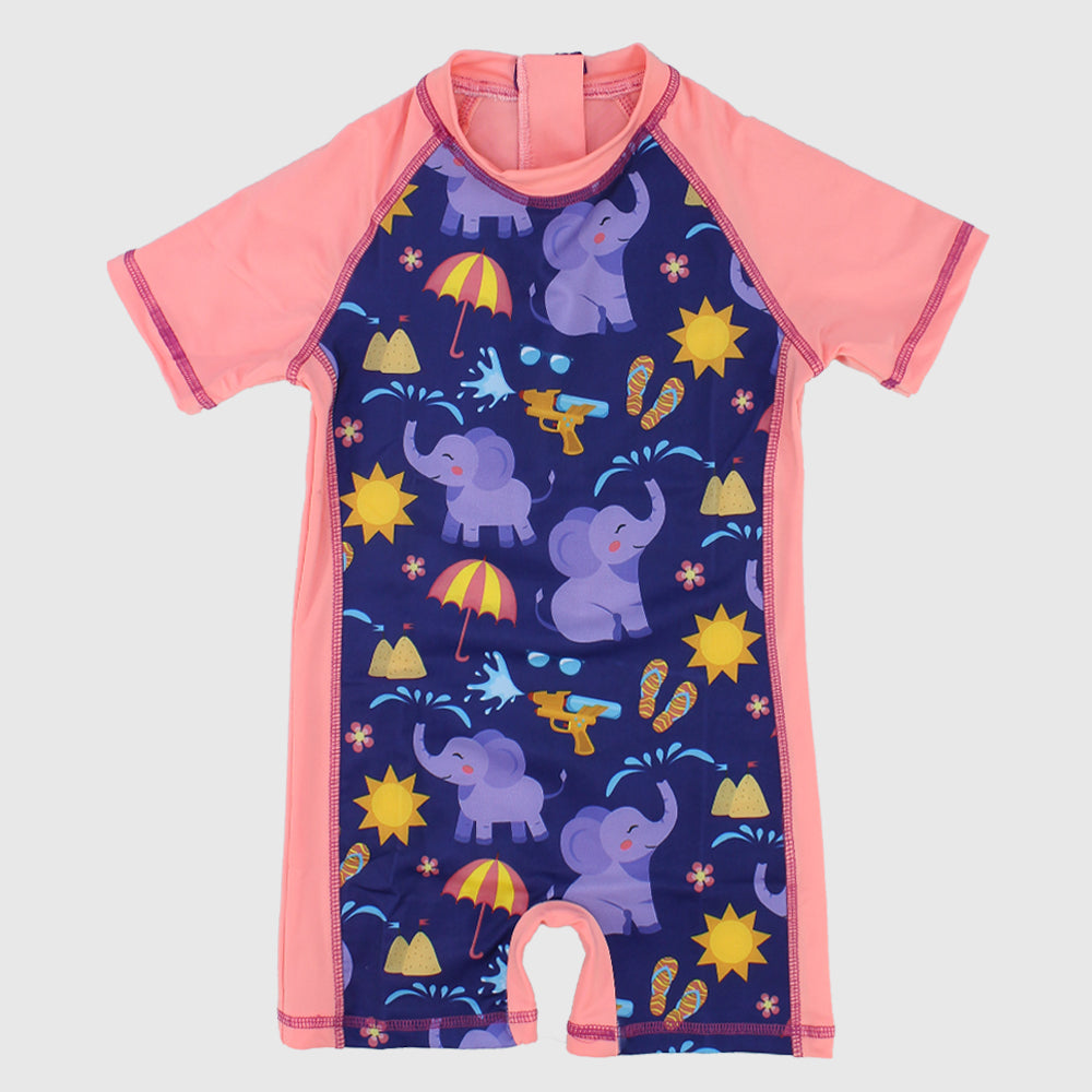 Playful Elephant Overall Swim Suit - Ourkids - I.Wear