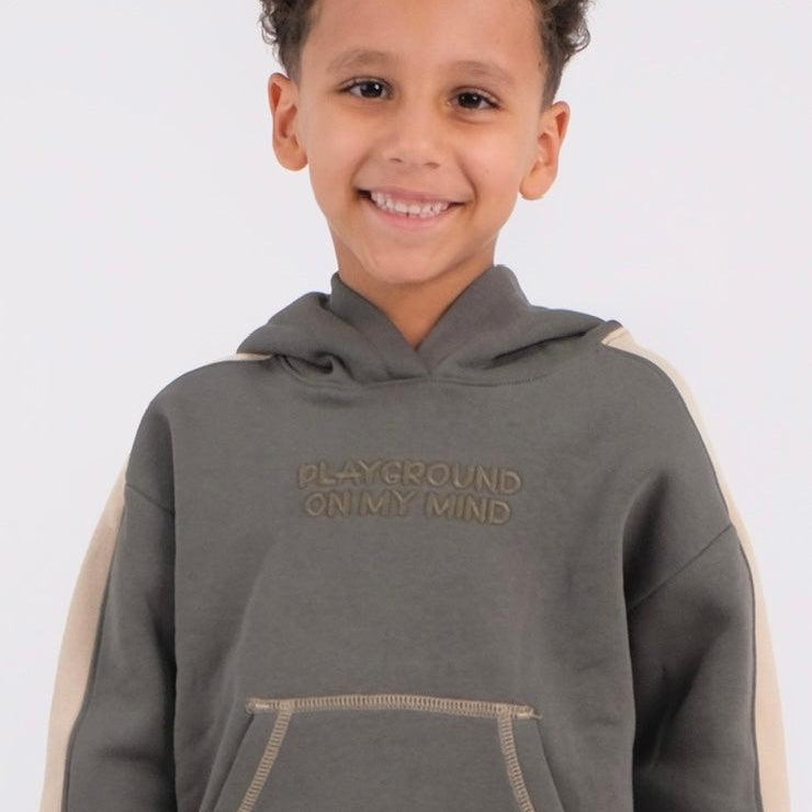 Playground Long-Sleeved Fleeced Hoodie - Ourkids - Playmore