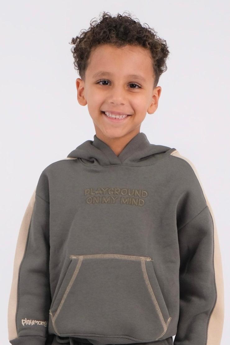 Playground Long-Sleeved Fleeced Hoodie - Ourkids - Playmore