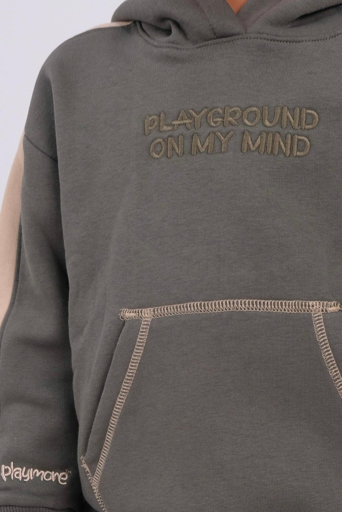 Playground Long-Sleeved Fleeced Hoodie - Ourkids - Playmore