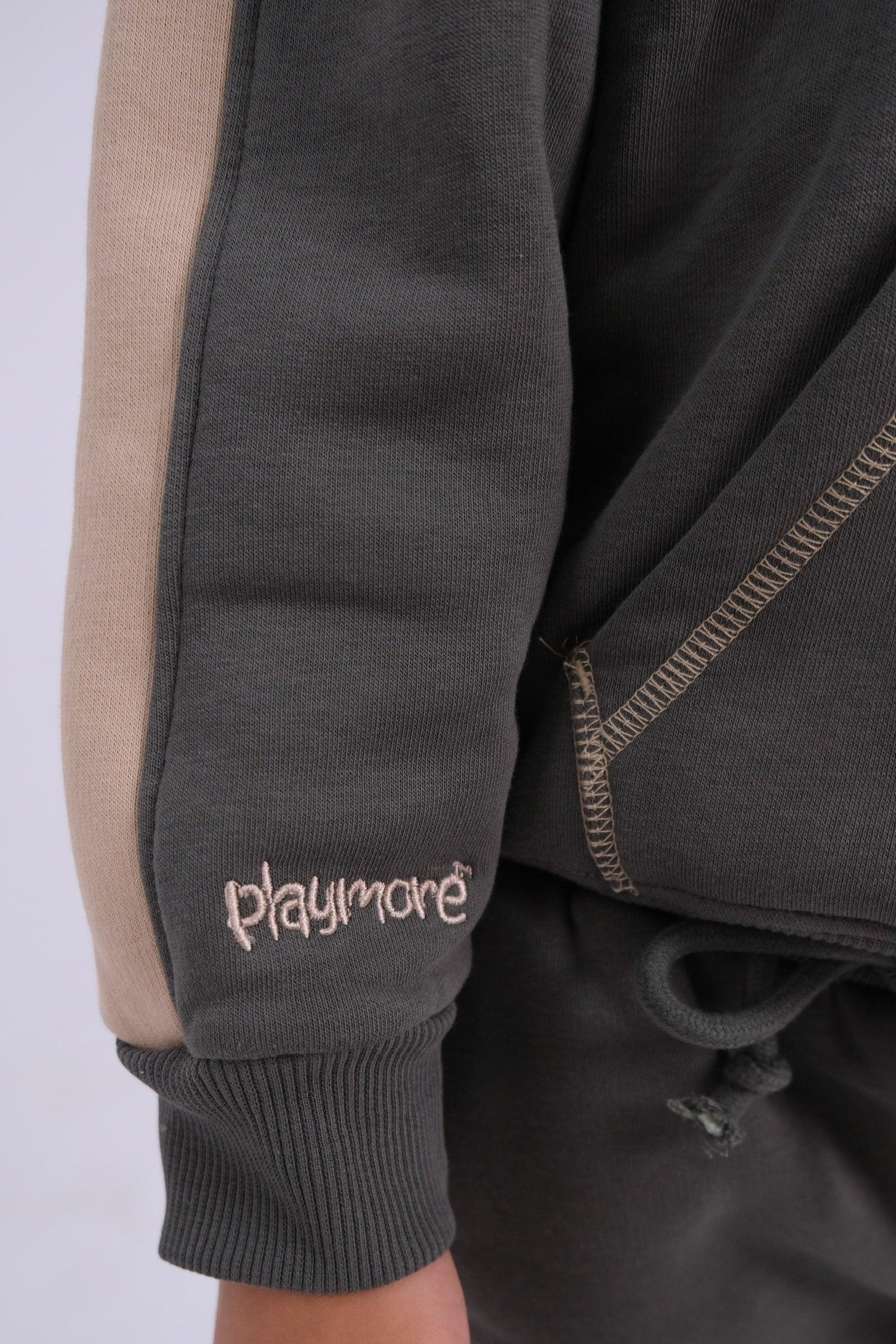 Playground Long-Sleeved Fleeced Hoodie - Ourkids - Playmore