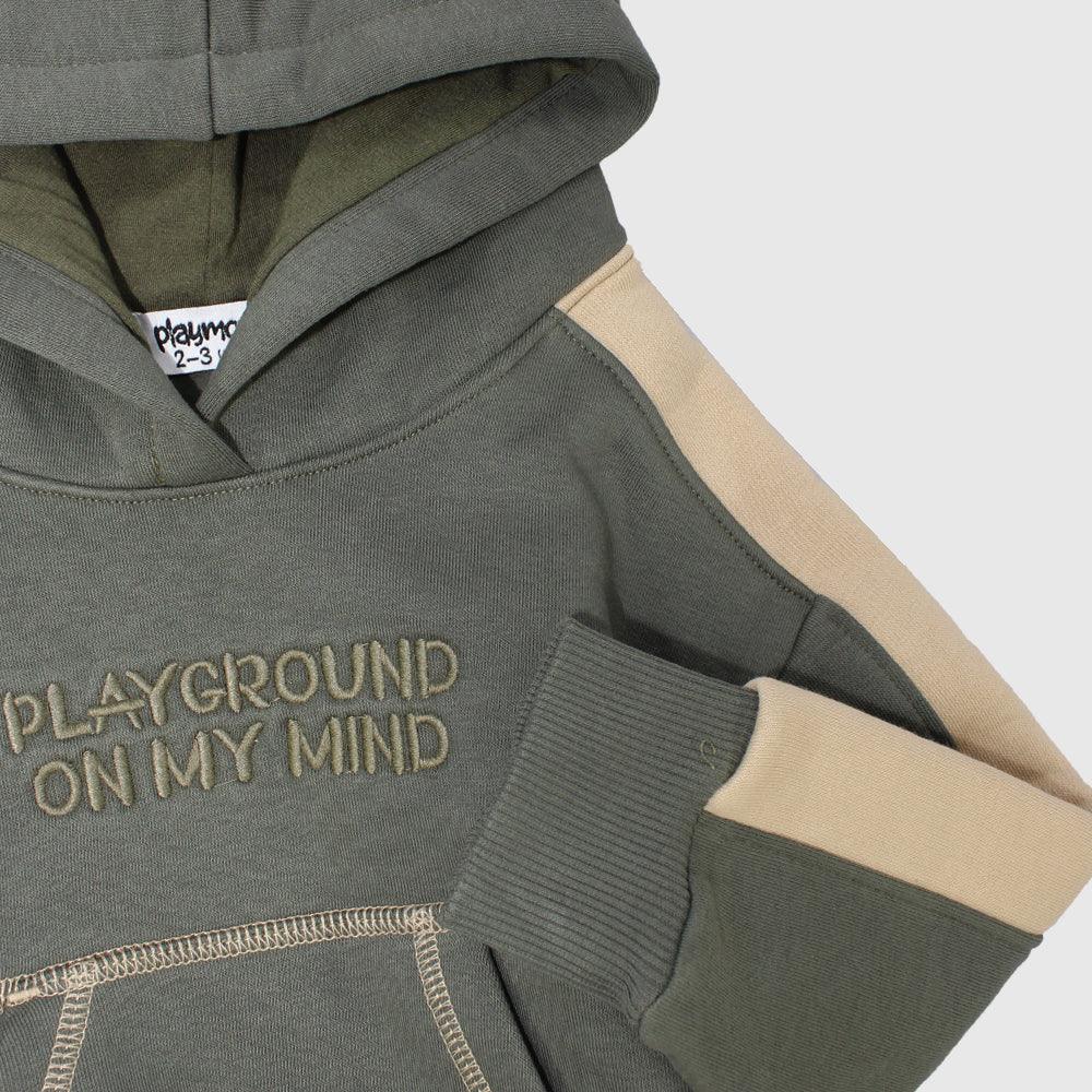 Playground Long-Sleeved Fleeced Hoodie - Ourkids - Playmore