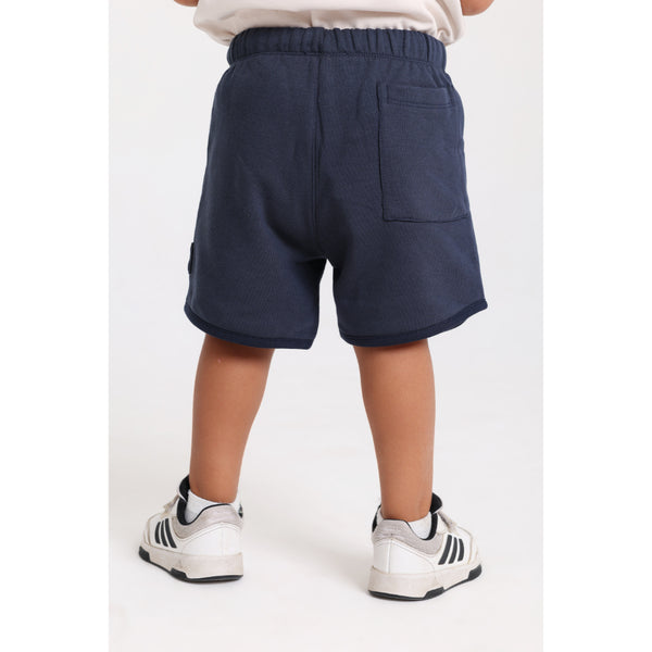 Unisex Baby Cotton Short – Navy with "Cool Summer Pians" Print