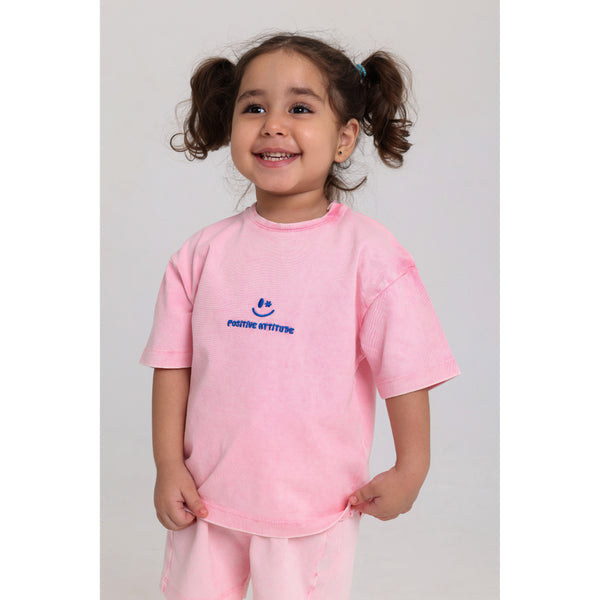 Baby Girls Cotton Outfit Set – Pink
