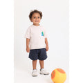 Baby Boys Cotton T-Shirt – Beige with "Play More" Print