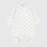 Polka Dots Long-Sleeved Baby Footie - Ourkids - Bumber