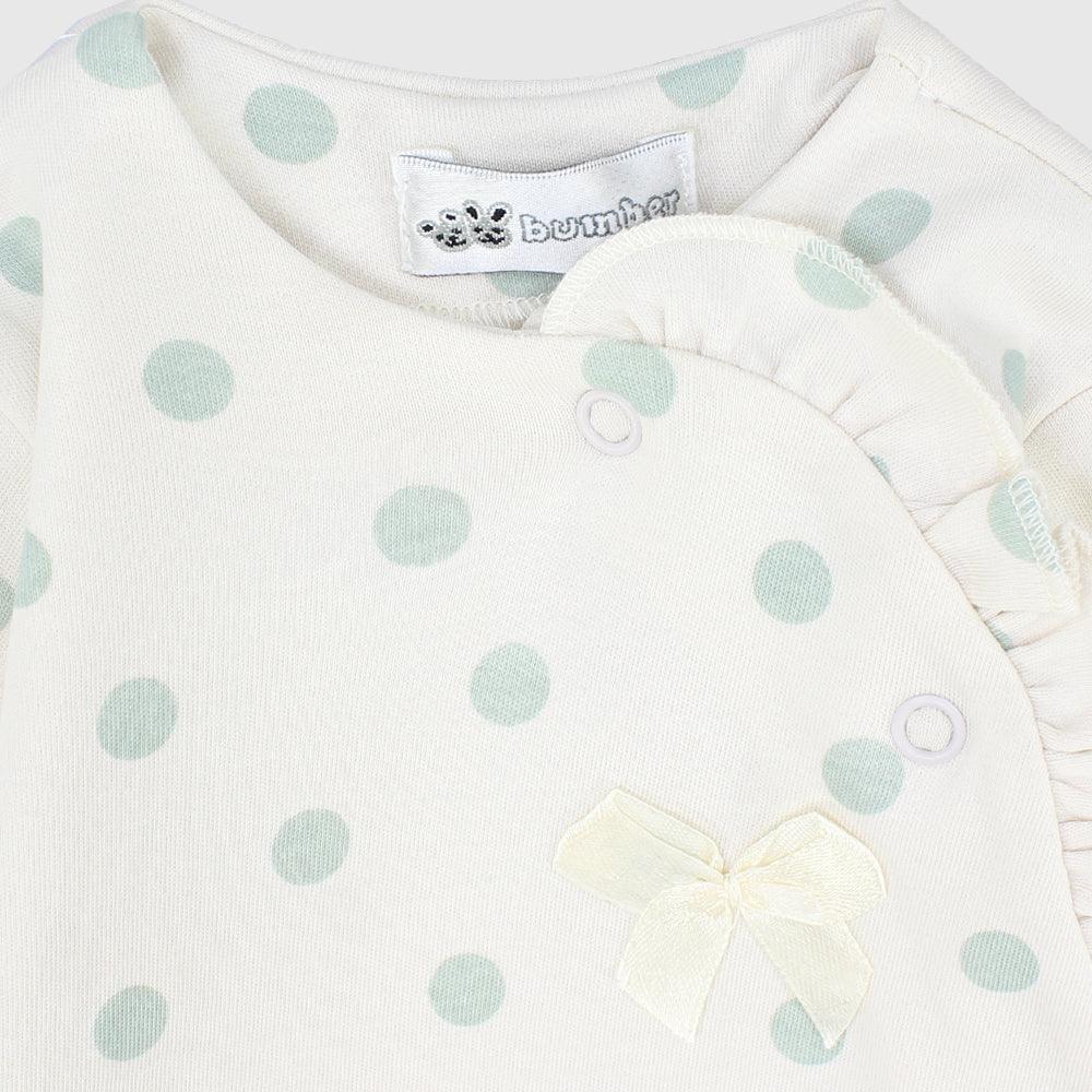 Polka Dots Long-Sleeved Baby Footie - Ourkids - Bumber