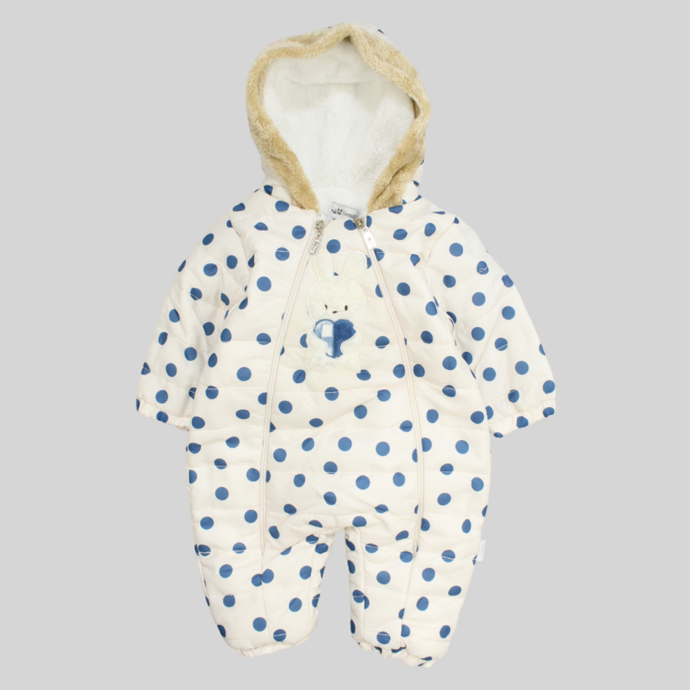 Polka Dots Long-Sleeved Fleeced Overall - Ourkids - Bumber