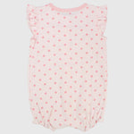 Polka Dots Ruffled Shoulders Romper - Ourkids - Mini Me