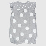 Polka Dots Ruffled Shoulders Sleeveless Romper - Ourkids - Carter's