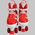 Power Superb Adjustable Roller Skate Shoes 2-Rows 4-Wheels (Large, Red) - Ourkids - OKO