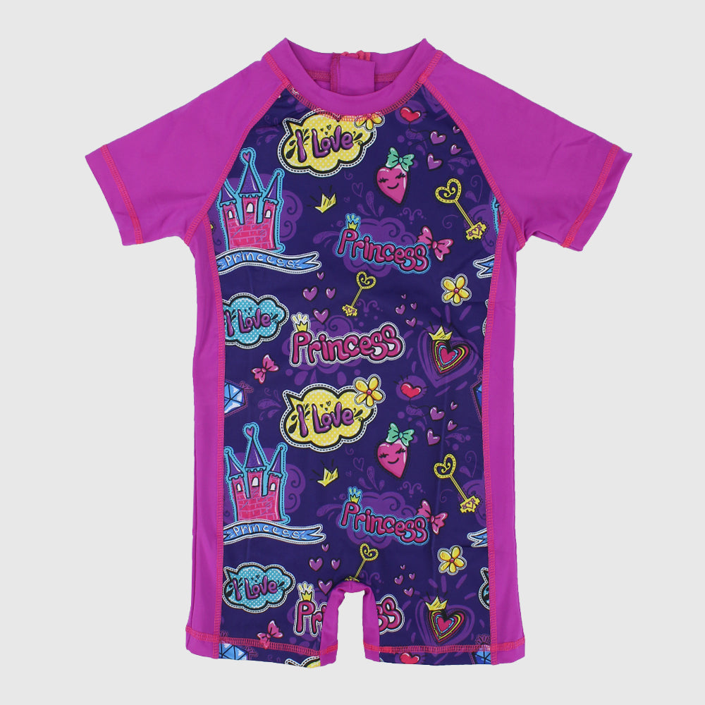 Princesses Overall Swim Suit - Ourkids - I.Wear