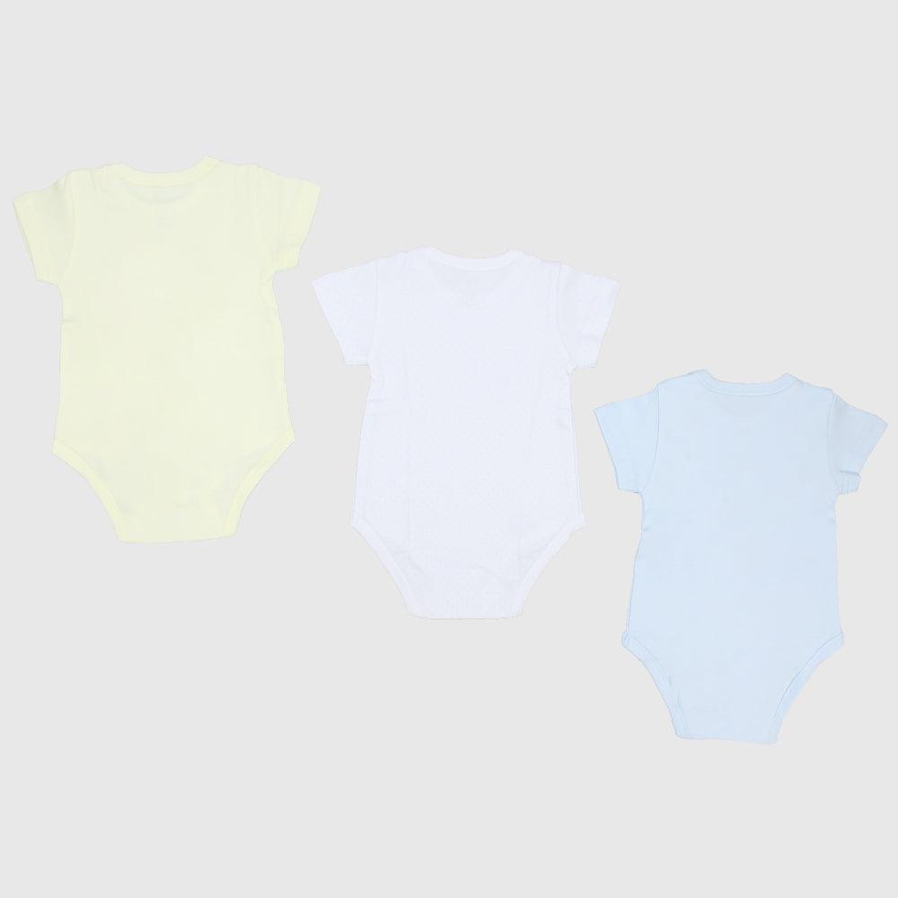 Printed Short-Sleeved Bodysuits (Pack Of 3) - Ourkids - Pompelo