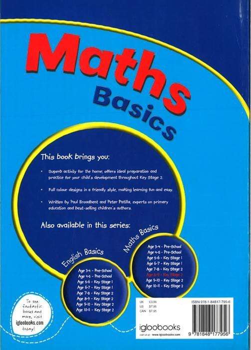 Maths Basics Workbook for Kids Age 8-9 — back