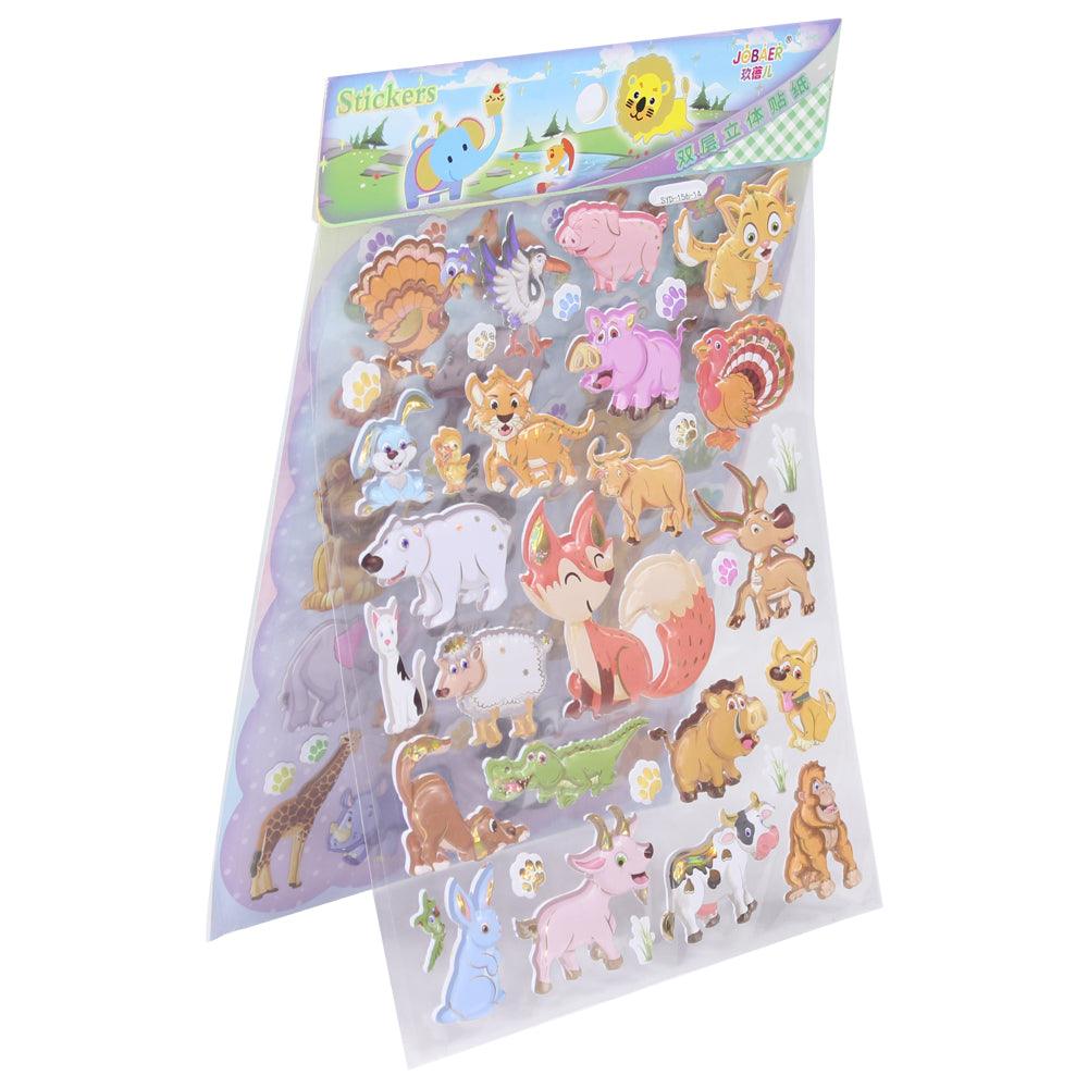 Puffy Sticker Sheet - Animals - Ourkids - OKO