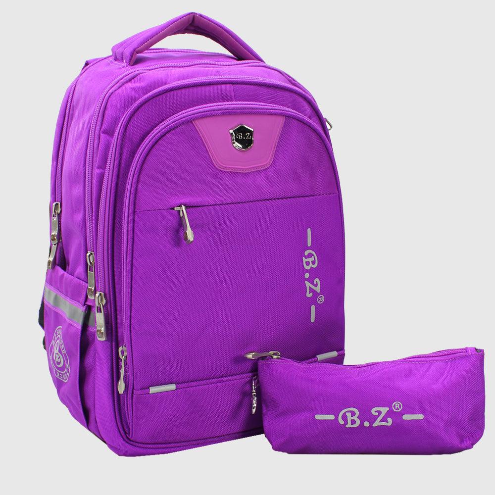 Purple 18 Inches Backpack + Pencil Case - Ourkids - B.Z.