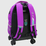 Purple 18 Inches Trolley Backpack + Pencil Case - Ourkids - B.Z.