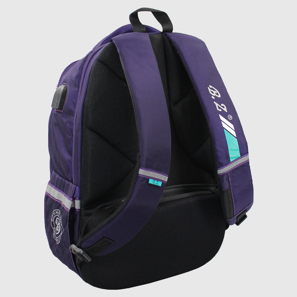 Purple 20 Inches Backpack + Pencil Case - Ourkids - B.Z.