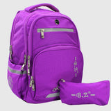 Purple 20 Inches Backpack + Pencil Case - Ourkids - B.Z.