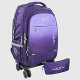 Purple 20 Inches Trolley Bag + Pencil Case - Ourkids - B.Z.