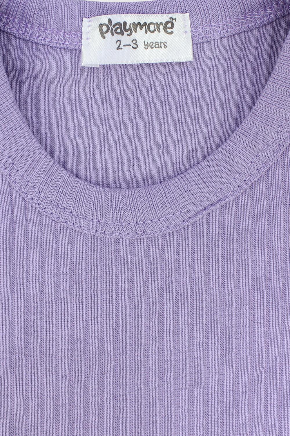 Purple Cropped Ribbed Tank Top - Ourkids - Playmore