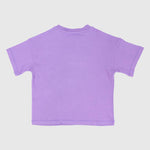 Purple Flowery Short-Sleeved T-Shirt - Ourkids - Ourkids