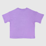 Purple Flowery Short-Sleeved T-Shirt - Ourkids - Ourkids