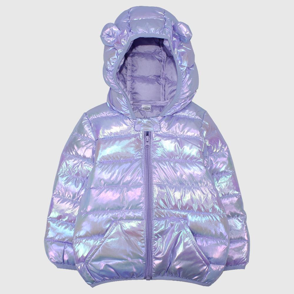 Purple Long-Sleeved Waterproof Hooded Jacket - Ourkids - Mini Me