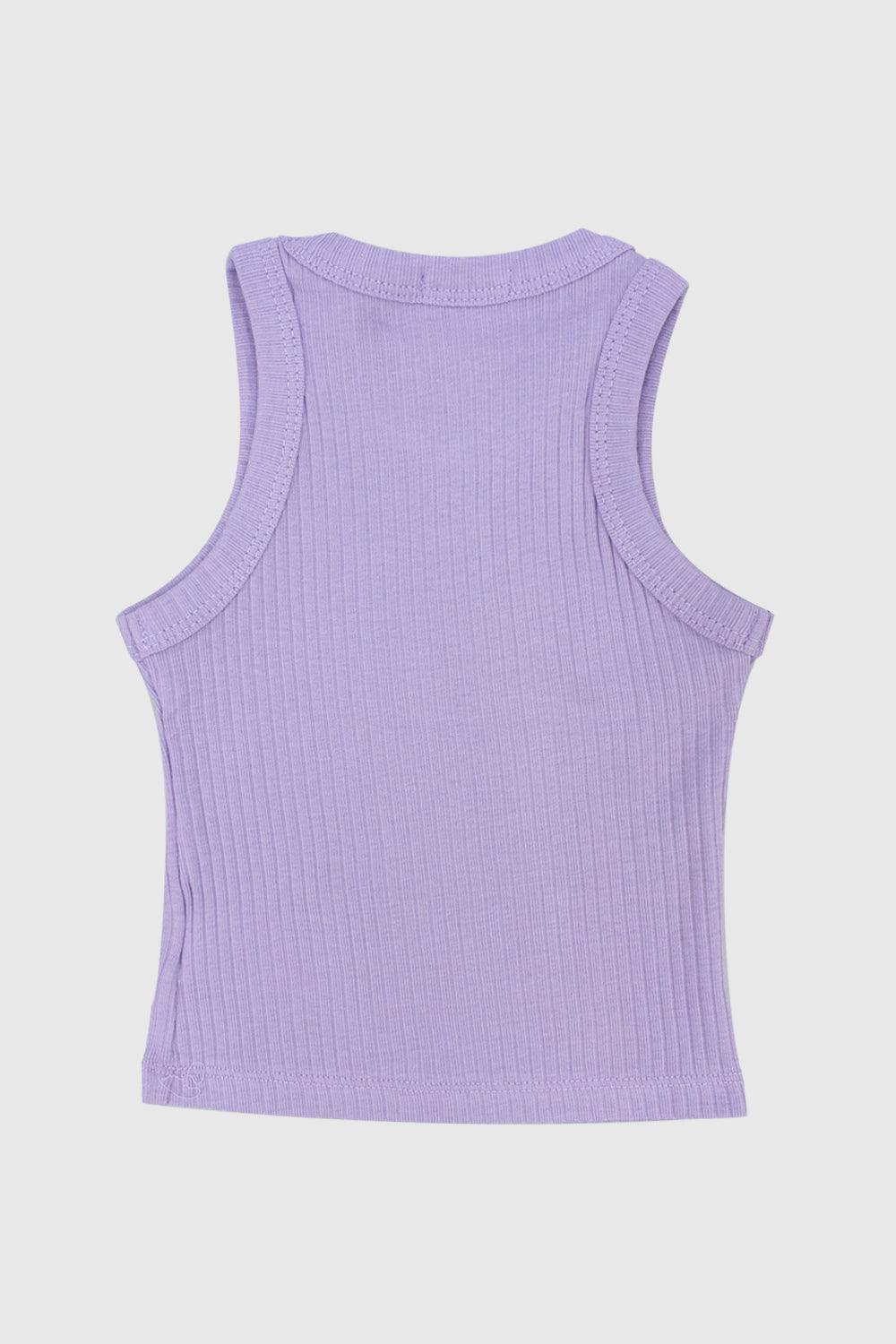 Purple Ribbed Tank Top - Ourkids - Playmore