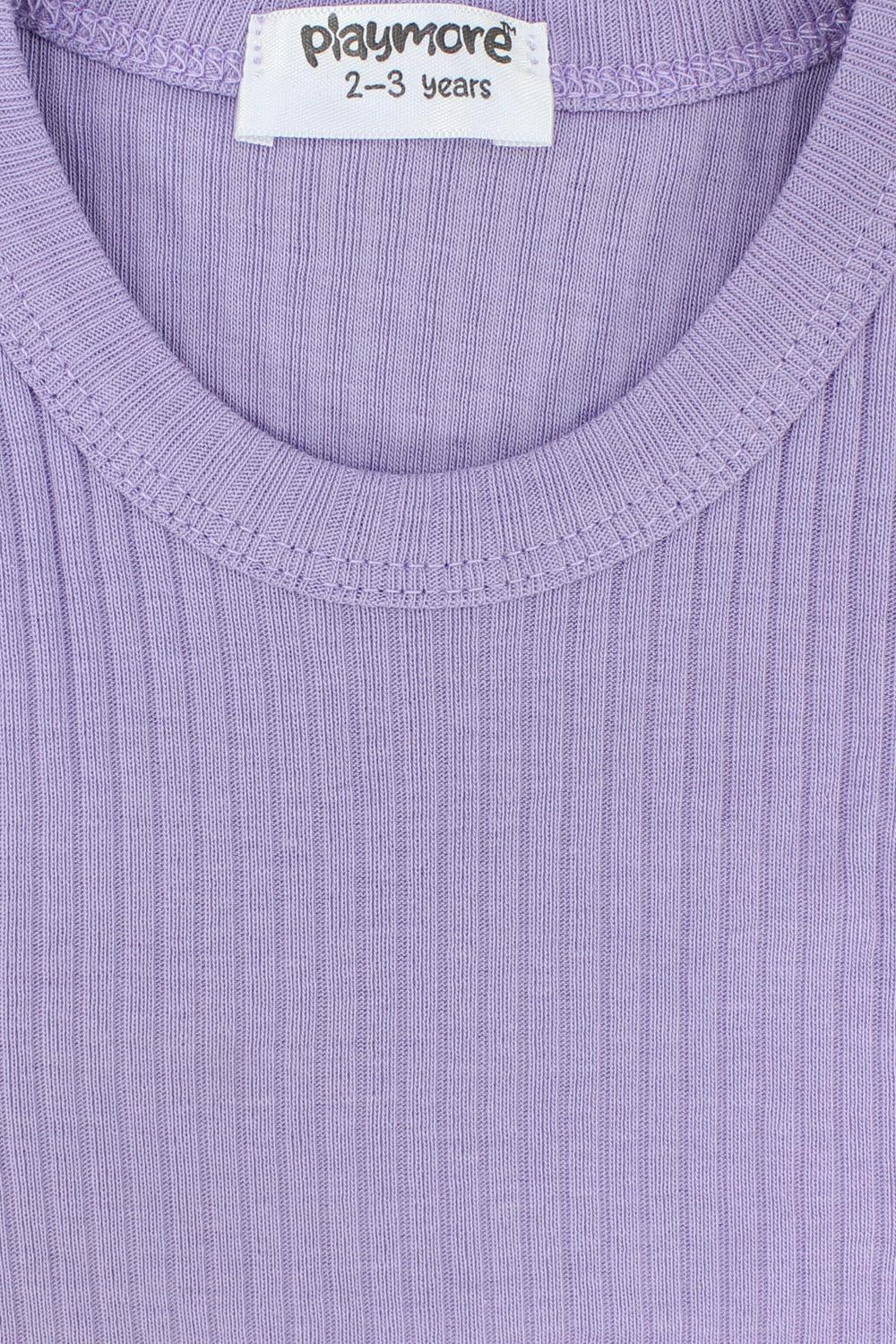 Purple Ribbed Tank Top - Ourkids - Playmore