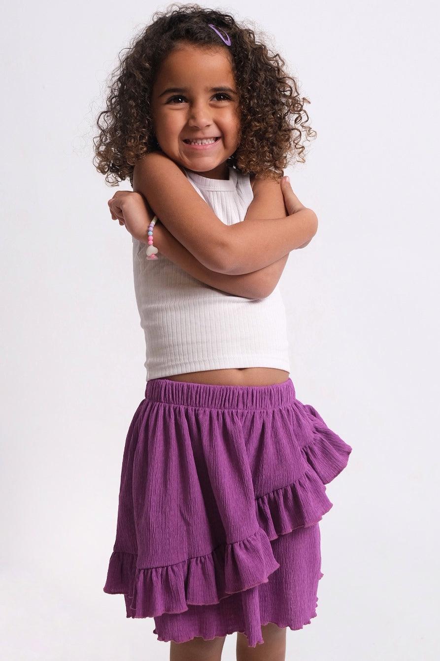 Purple Ruffled Skirt - Ourkids - Playmore