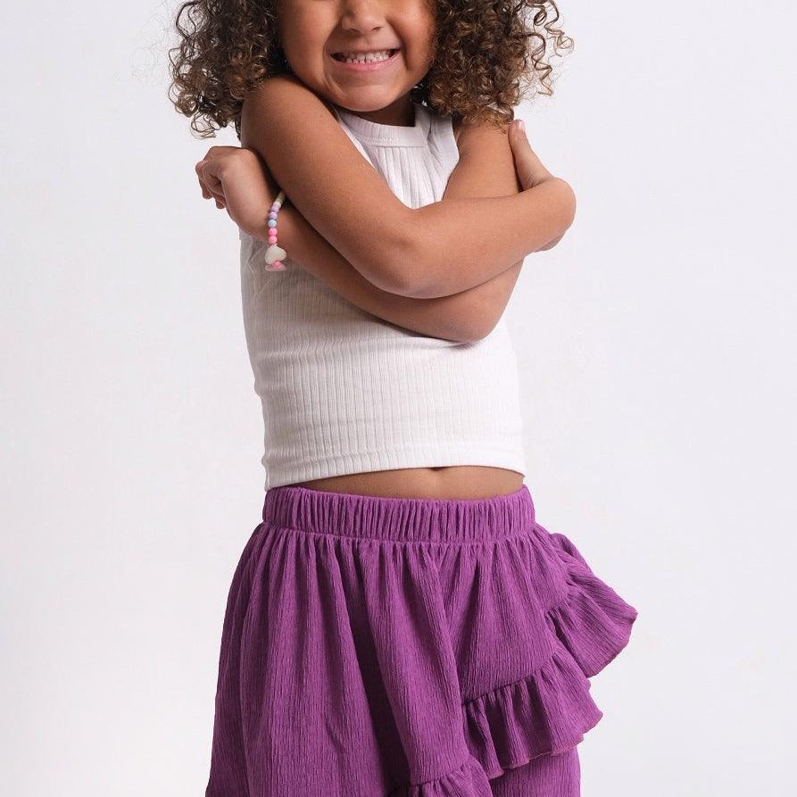 Purple Ruffled Skirt - Ourkids - Playmore