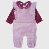 Purple Velvet Baby Footie - Ourkids - Ourkids