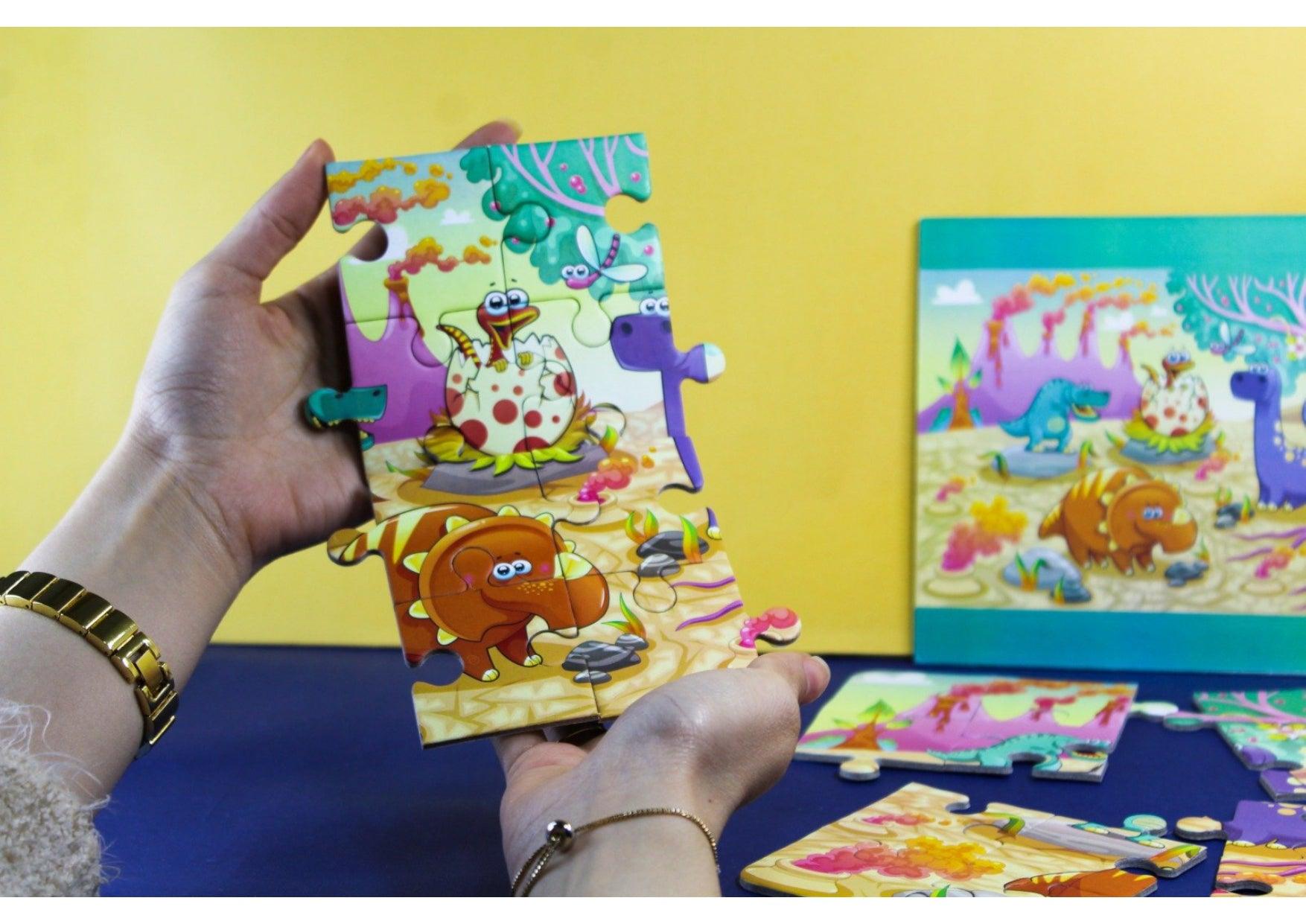 puzzle bag - happy dinosaurs - Ourkids - Spectrum Publishing